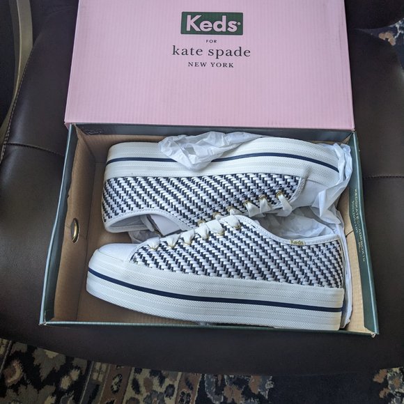 NIB | Keds X Kate Spade New York Triple Up Woven Sneakers | 9 - Picture 7 of 9